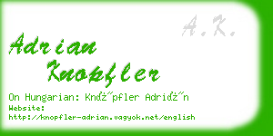 adrian knopfler business card